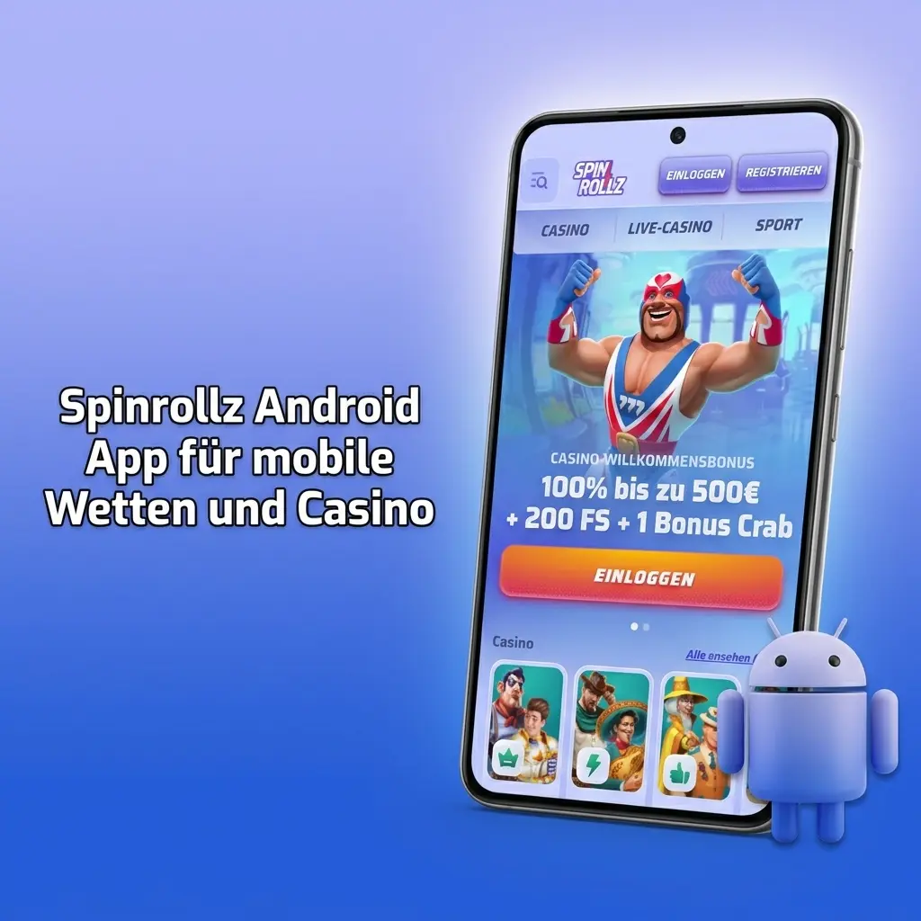 Spinrollz Android App auf dem Smartphone