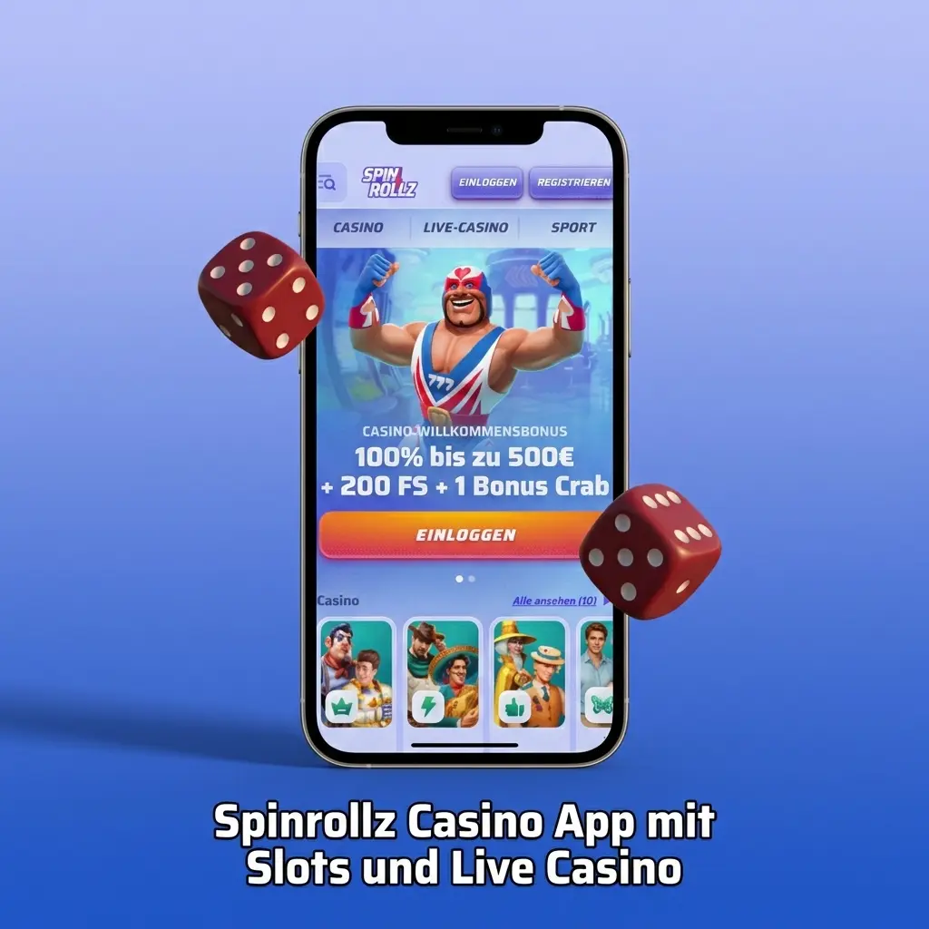 Spinrollz Casino App mit Slots und Live Casino