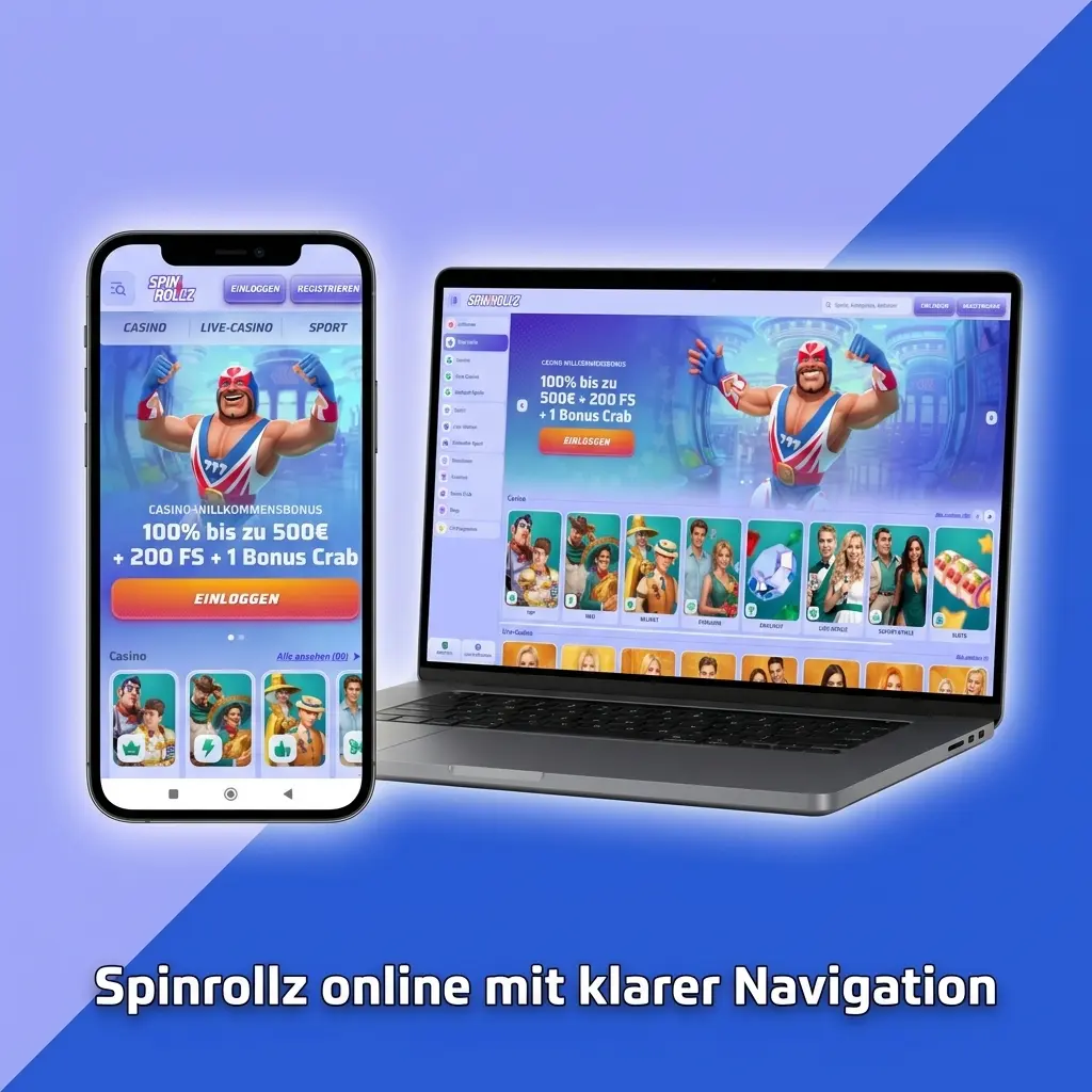 Spinrollz Online Navigation für Sportwetten und Casino