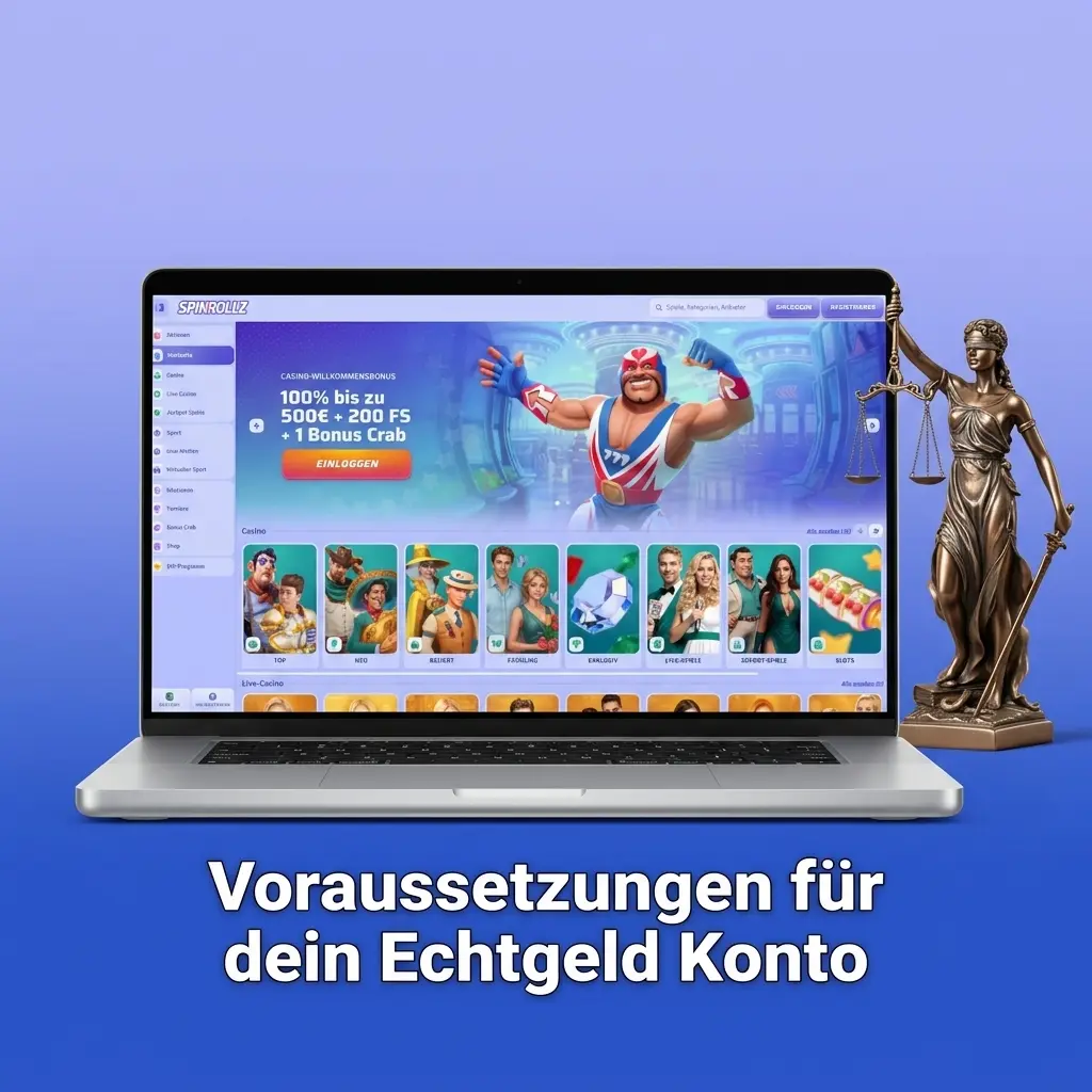 Ausweis und Zahlungsmethode für ein Echtgeld Konto