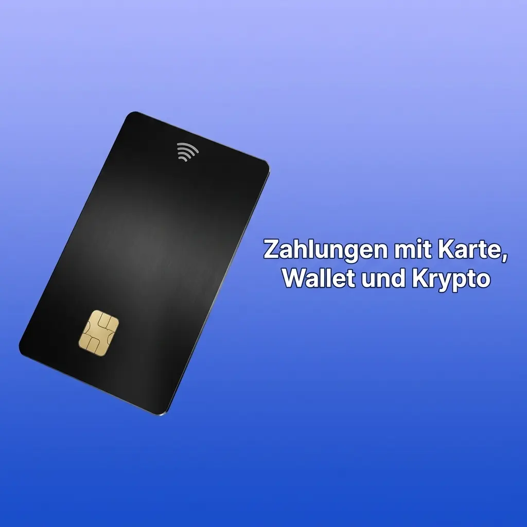 Zahlungsmethoden mit Karte, Wallet und Krypto